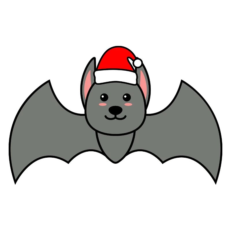 Fledermaus Comic Weihnachten Xmas