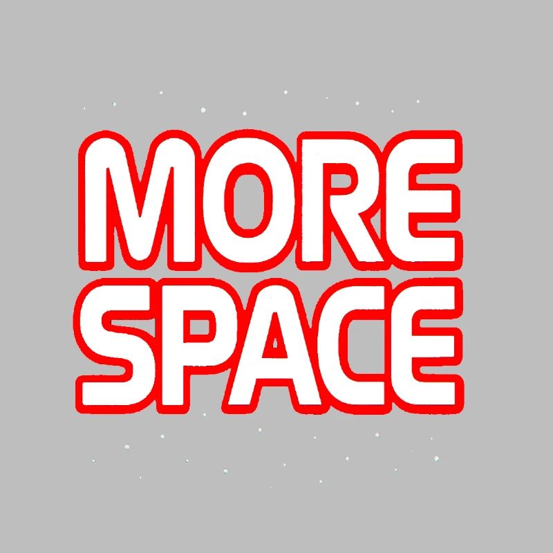 Plus de texte néon spatial