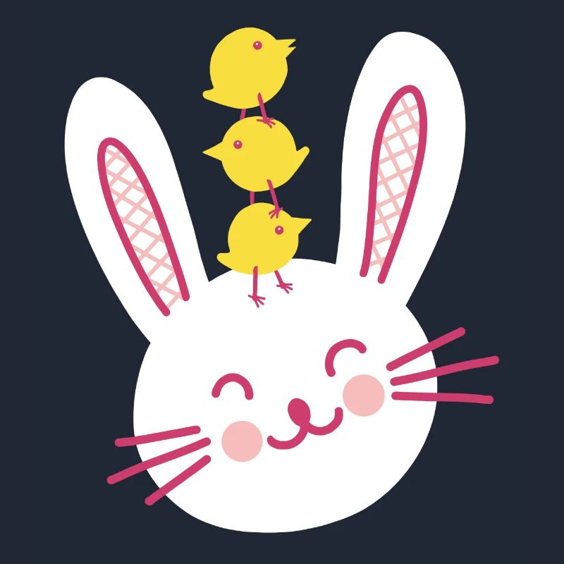 Easter Bunny and Three Cute Chicks