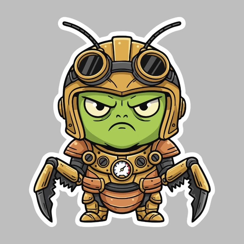 Locust Engineer Steampunk Rüstungsmessing