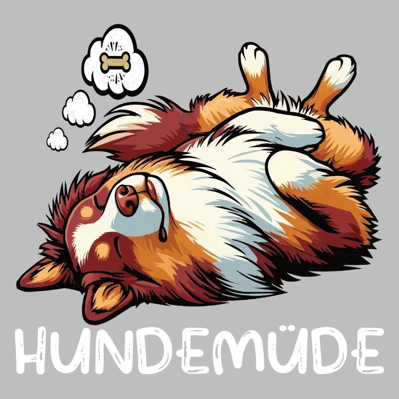 Hundemüde Australian Shepherd Aussie Aussiehalter