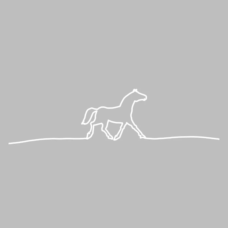 doux cheval - Lignes abstraite cheval idée cadeau