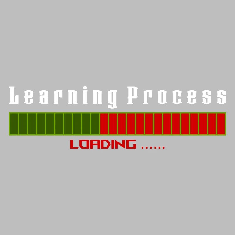Learning Process Loading black shirt