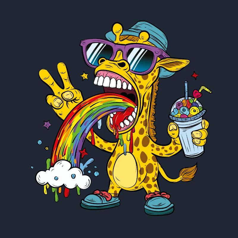 Rainbow giraffe