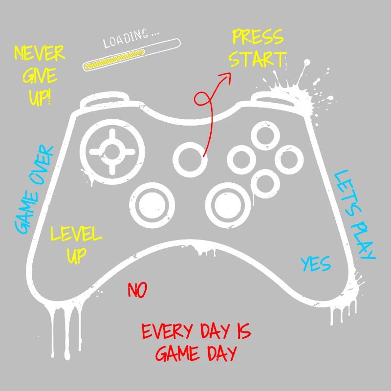 Gamer Controller Graffiti