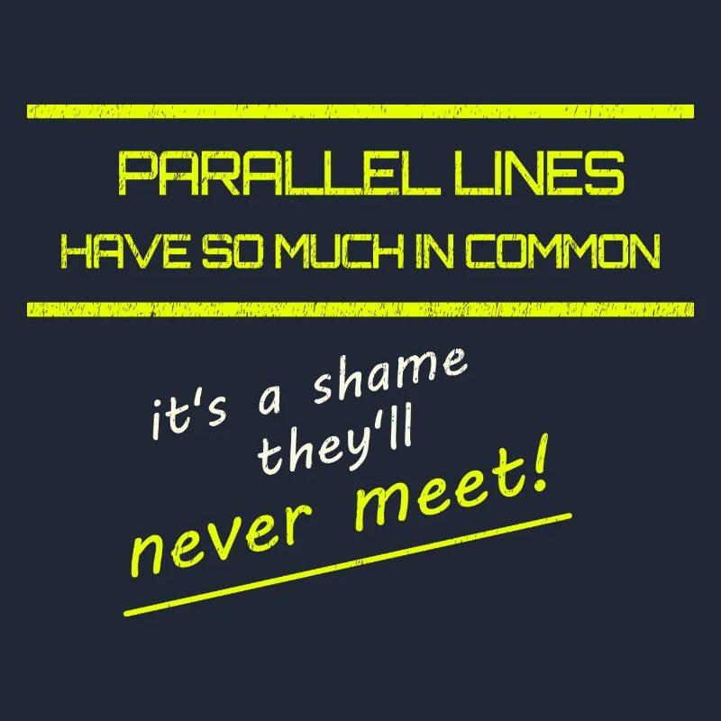 Drôle de lignes parallèles Math Tee