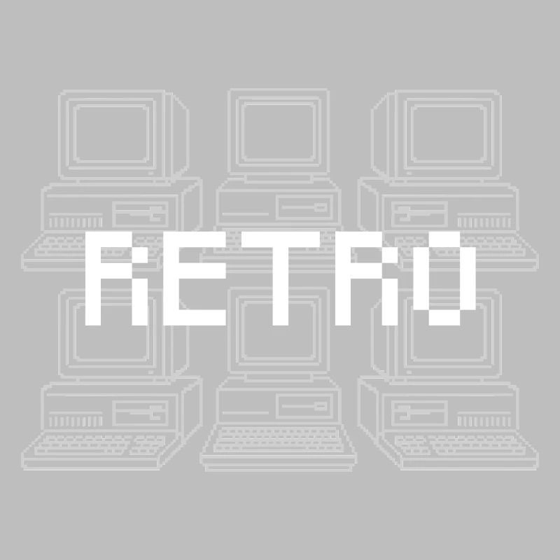 Retro Computer Grid Techno