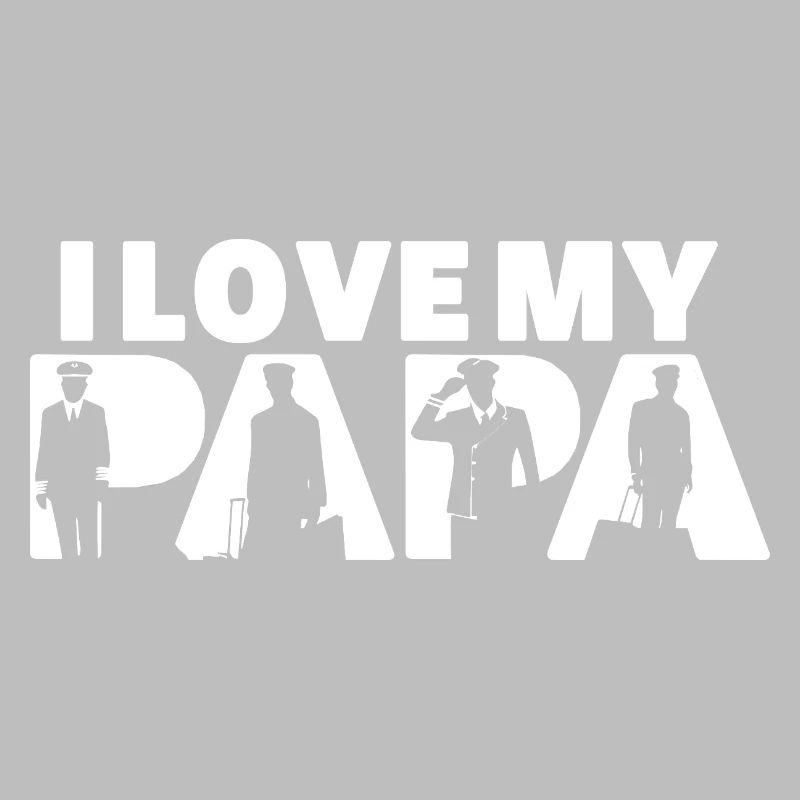 Ich liebe meinen Papa Pilot Luftfahrt Vaterschaft Pilot Pilot Papa
