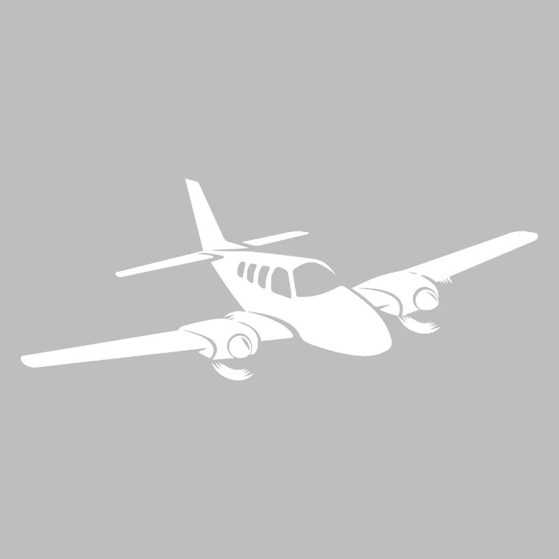 Minimalist propeller plane silhouette