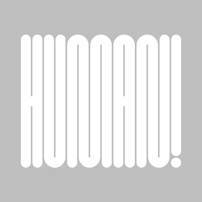 HUMAN! Bold Geometric Typography Statement