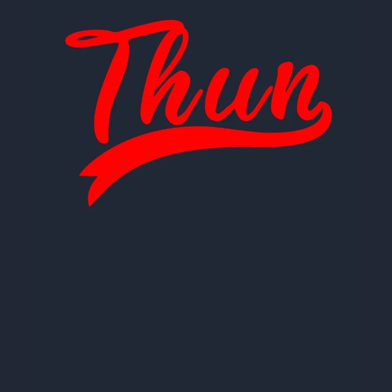 Thun Script Rot Logo