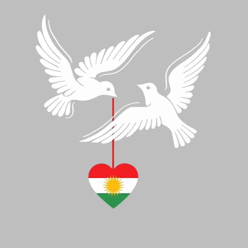 Kurdes du Kurdistan avec drapeau kurde