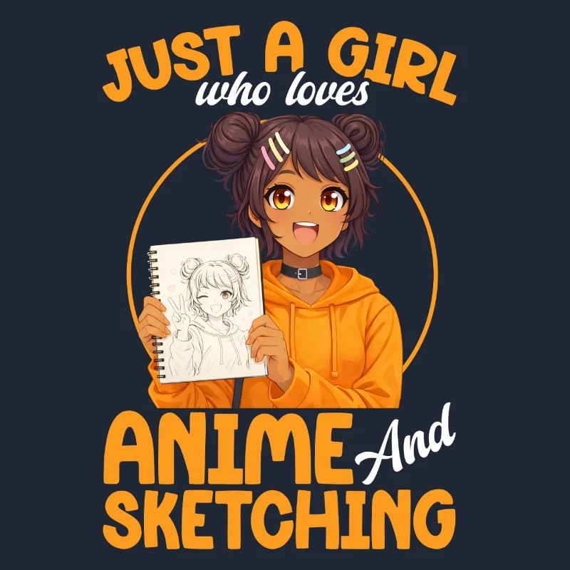 Nur Ein Mädchen, Das Anime Liebt Und Afro Zeichnet