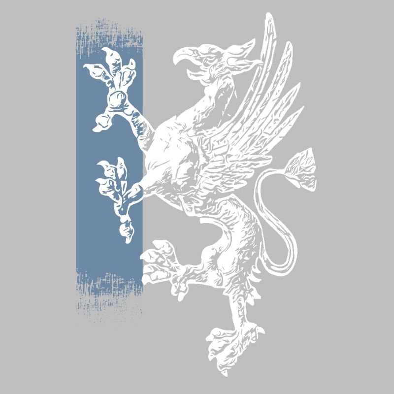 Rostock - standing griffin - blue white