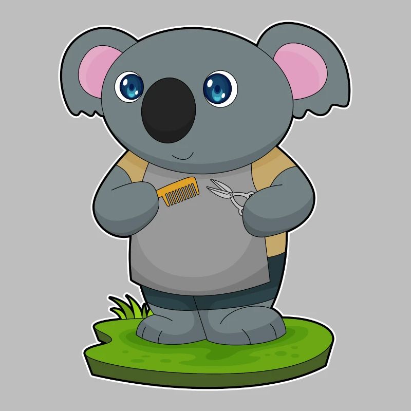 Koala Coiffeur Ciseaux Peigne