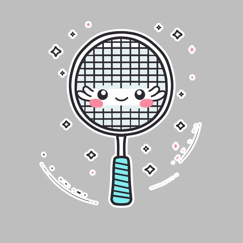 Badmintonschläger Comic Look