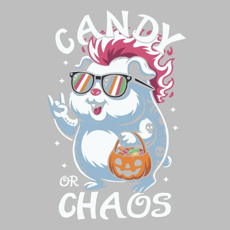 Chaotique Punk Cochon d’Inde Hamster d’Halloween