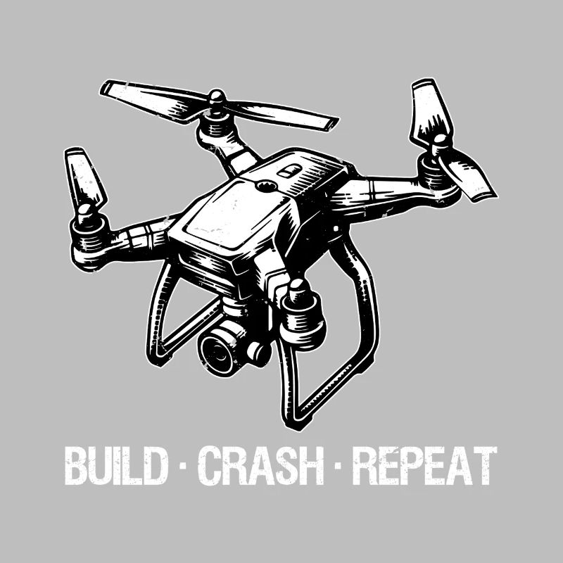 Drohne Build Crash Repeat Geschenk