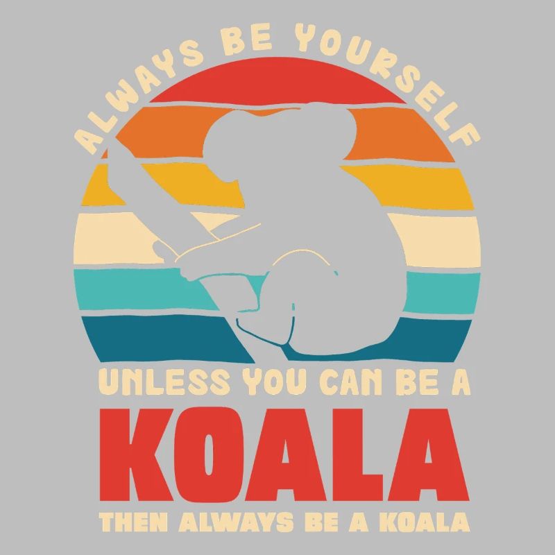 Koala Motto Retro Sunset