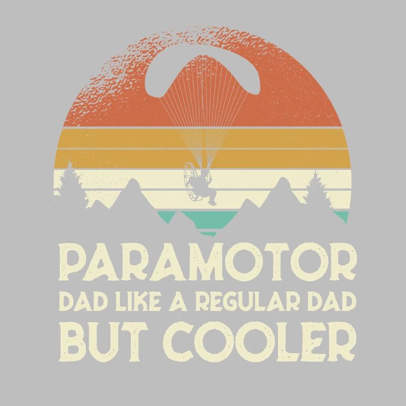 Paramotor Dad Retro Sunset
