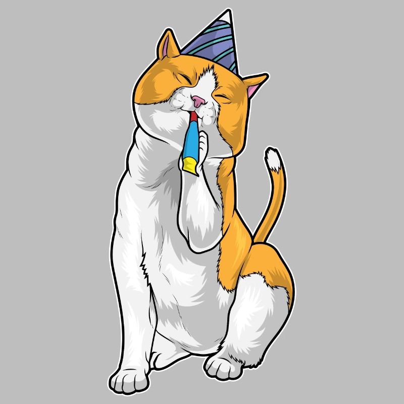 Trompette d’anniversaire de chat
