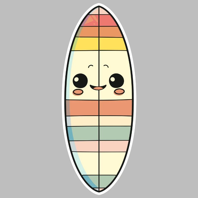 Surfboard Comic Style