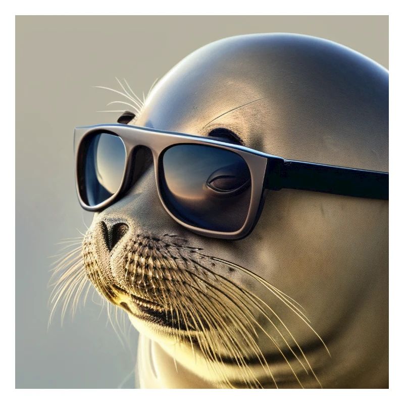 Scellé avec des lunettes de soleil