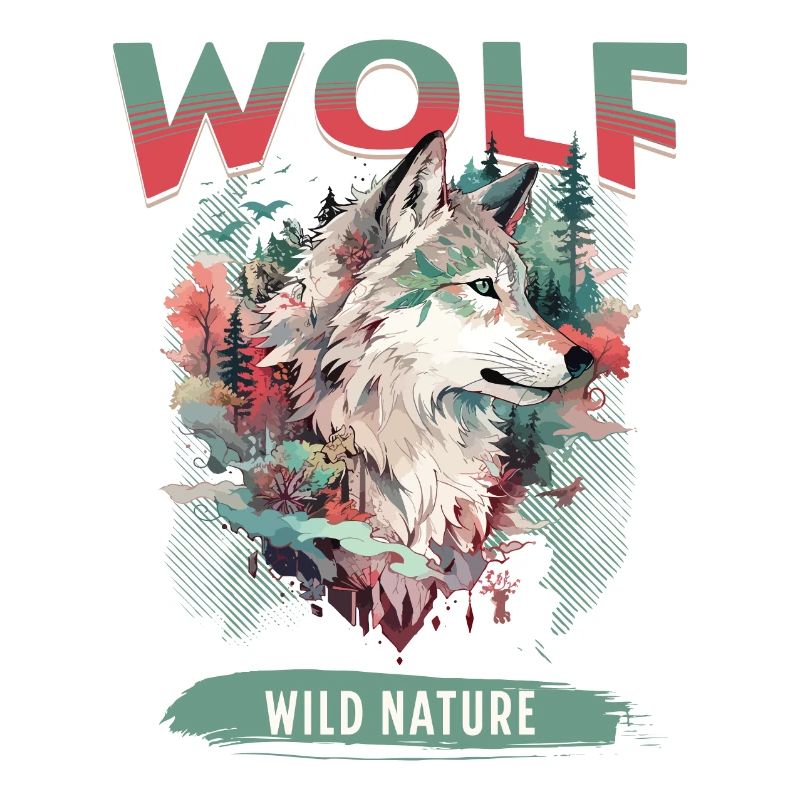Wolf Wolf Head Nature Wilderness Adventure Forest Art