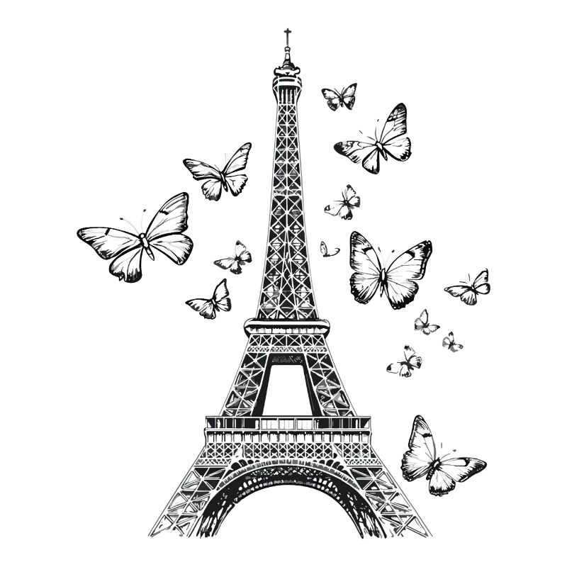 Paris Eiffelturm Frankreich Schmetterlinge Kunst