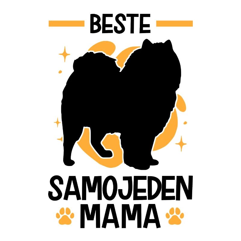 Beste Samojede Mama Schlittenhund