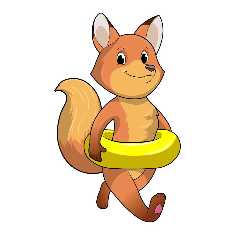 Fuchs mit Rettungsring