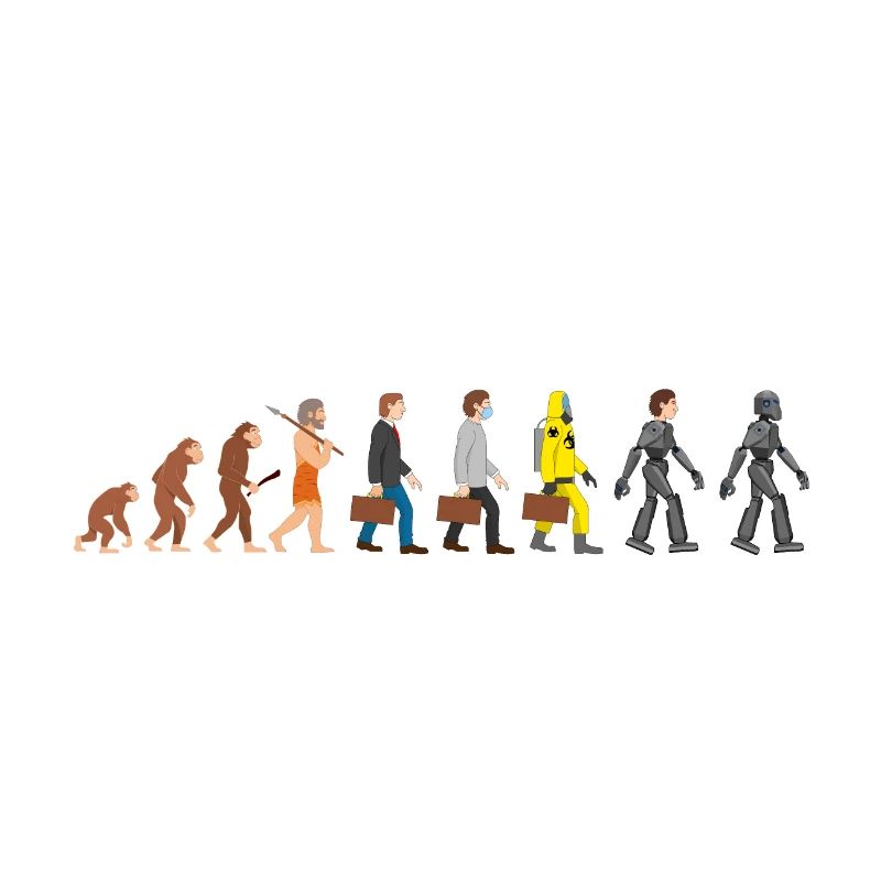 Evolution eine robotische Zukunft Dunkel