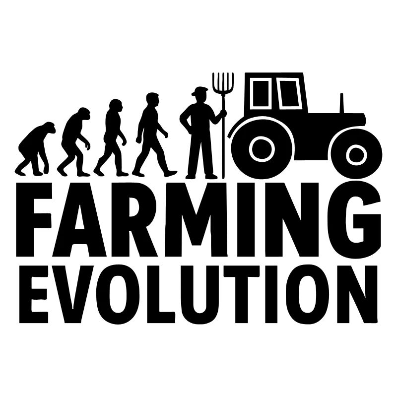 Agriculture Evolution Tractor Farmer