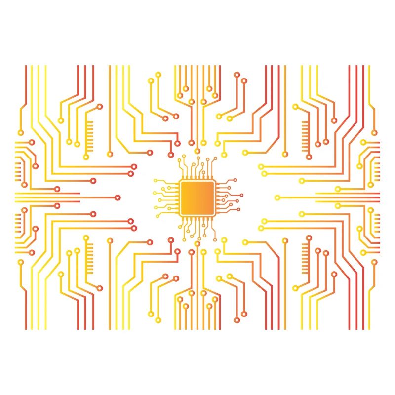 Circuit board core CPU heart pc coder geek