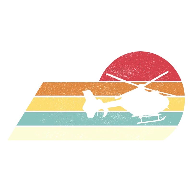 Helicopter Pilot Gift Rétro Hélicoptère