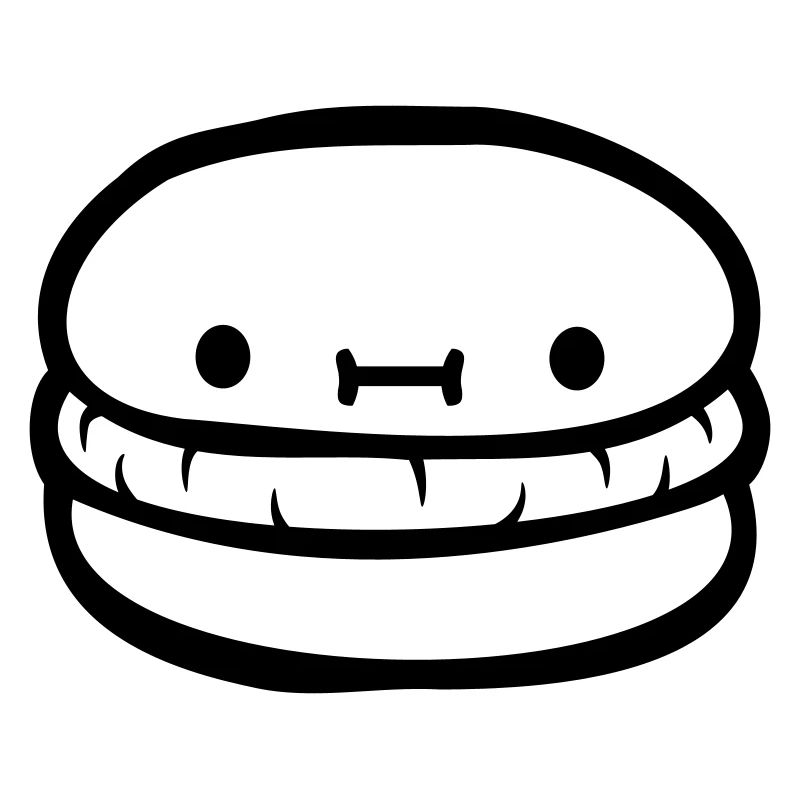 Burger visage mignon