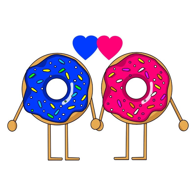 Donut Liebe Pärchen Ehefrau Beziehung Valentinstag