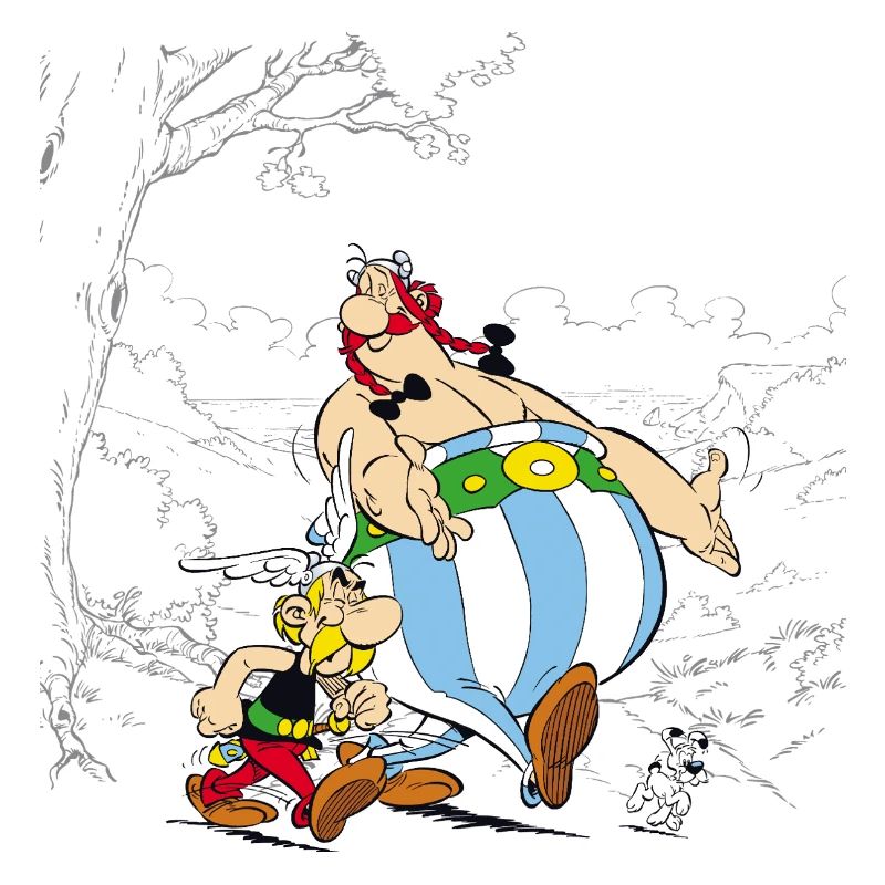 Astérix & Obélix Avec Idéfix Dans La Nature