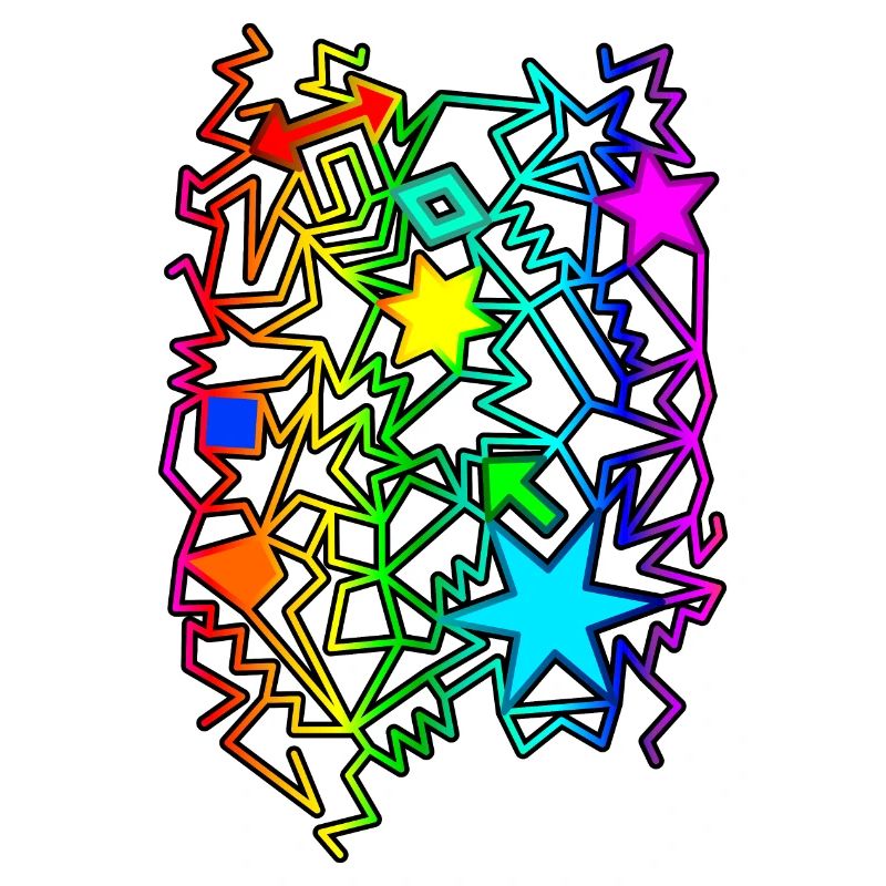 Objets graphiques colorés