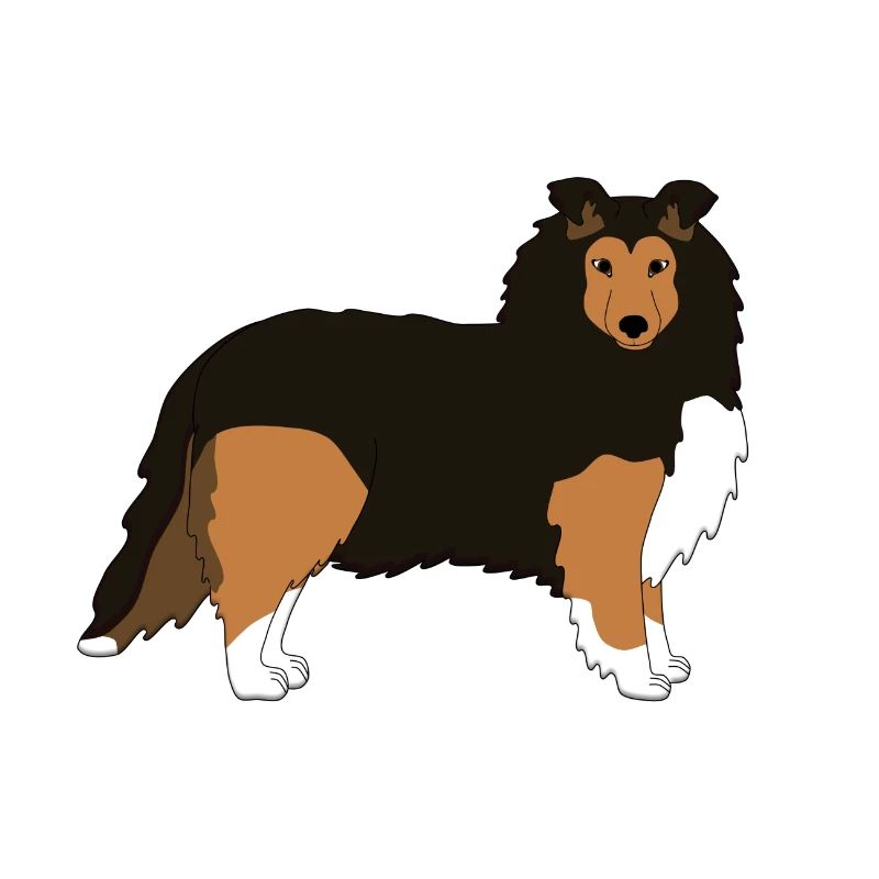 Pixel graphics Sheltie forward