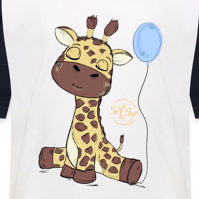 Süße Giraffe mit Luftballon