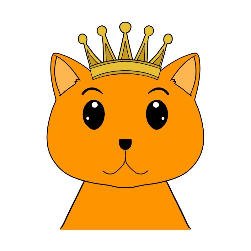 Katze mit Krone - Perserkatze mit Krone