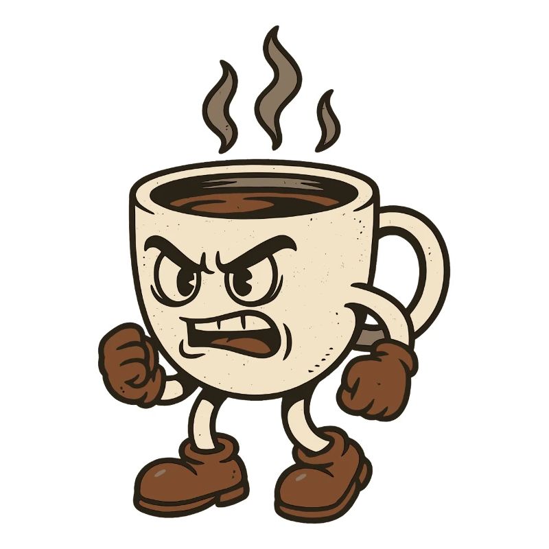 Tasse à café délicate avec pose de combat