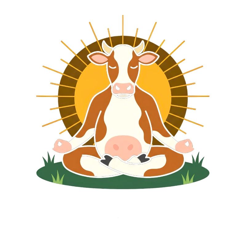 Vache de méditation du soleil