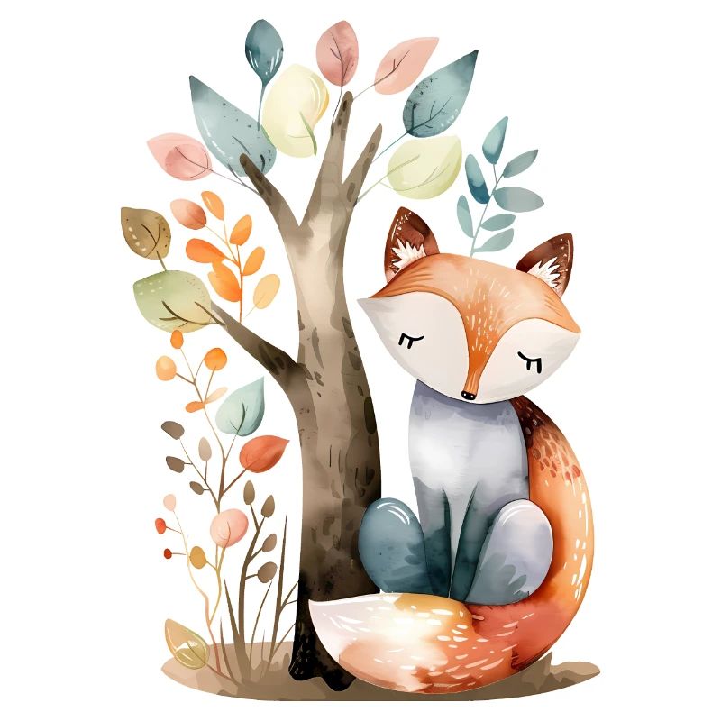Cute Fox Under Tree