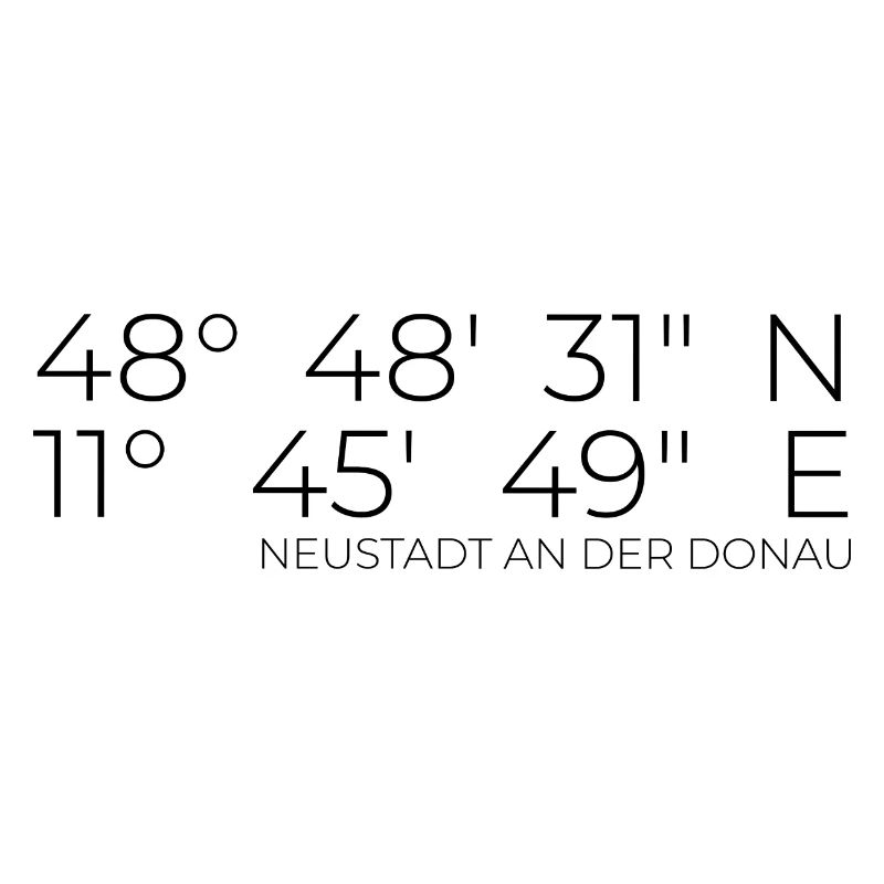 Coordinates Neustadt an der Donau