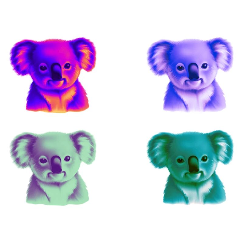 Koala coloré idée cadeau Koalas Pop Art Pop Art