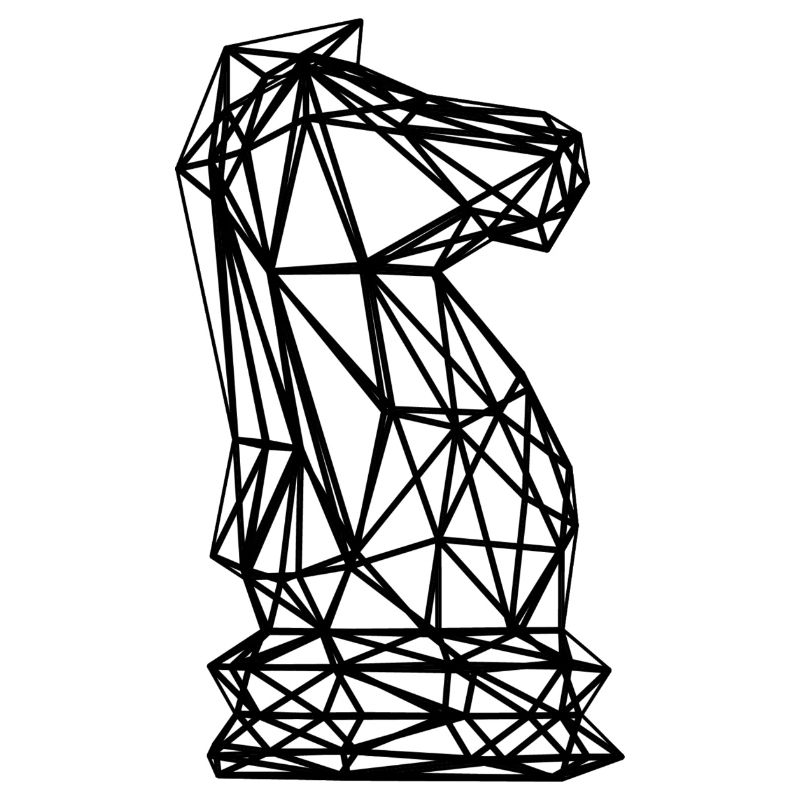 Chevalier de Chessman composé de lignes, polygone