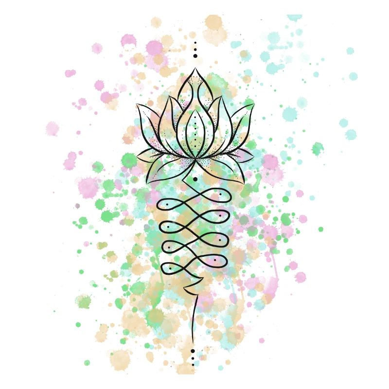 Unalome pastel couleur eau idée cadeau