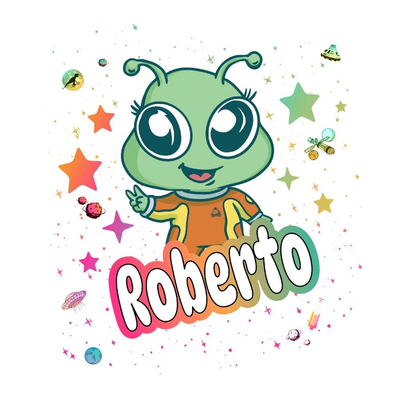 ROBERTO - Schöner Junge Name mit süßem Alien